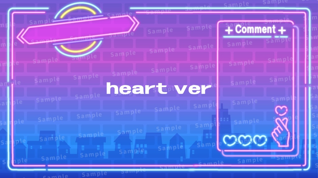 韓国風ネオンな配信背景素材