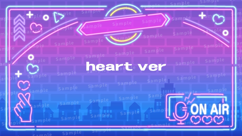 韓国風ネオンな配信背景素材