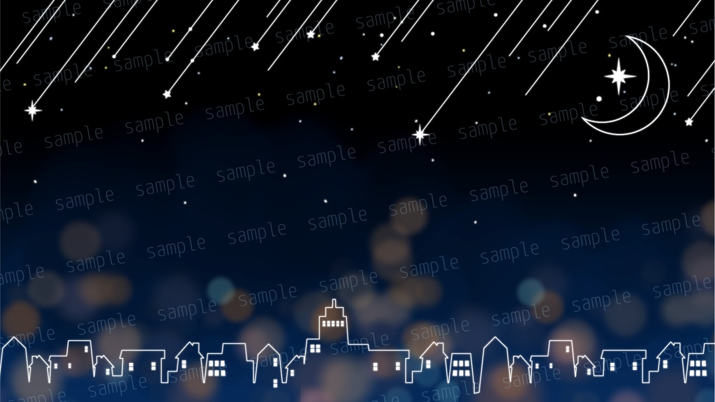 夜と夜景の配信背景素材【配信素材セット】