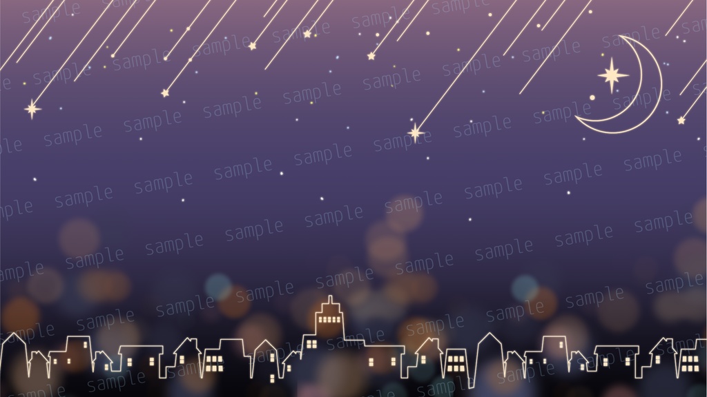 夜と夜景の配信背景素材【配信素材セット】