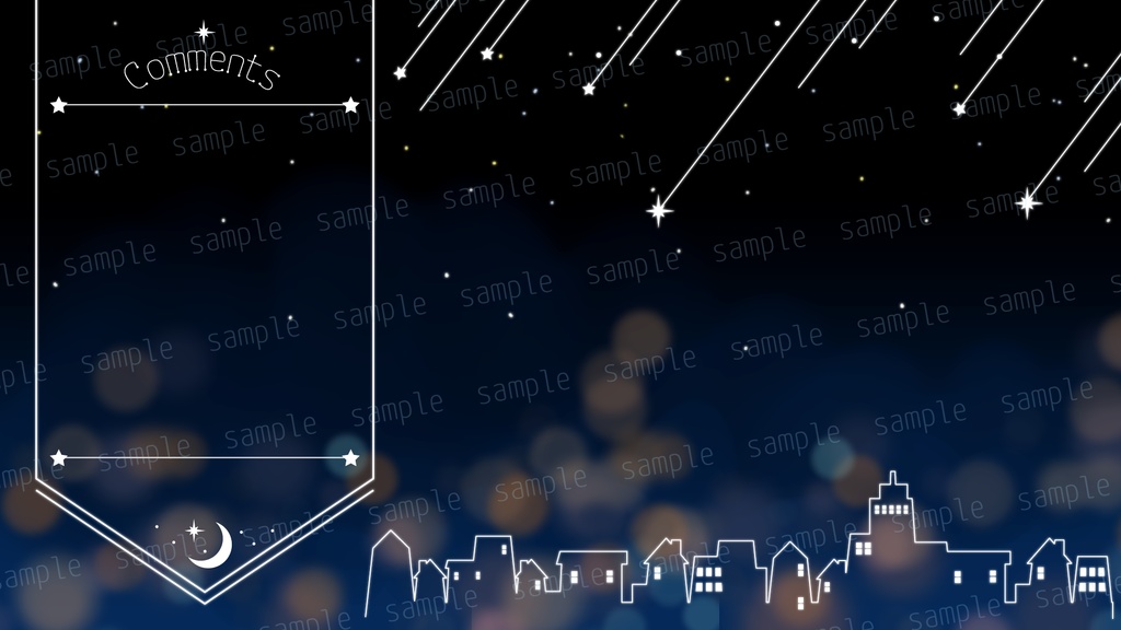 夜と夜景の配信背景素材【配信素材セット】