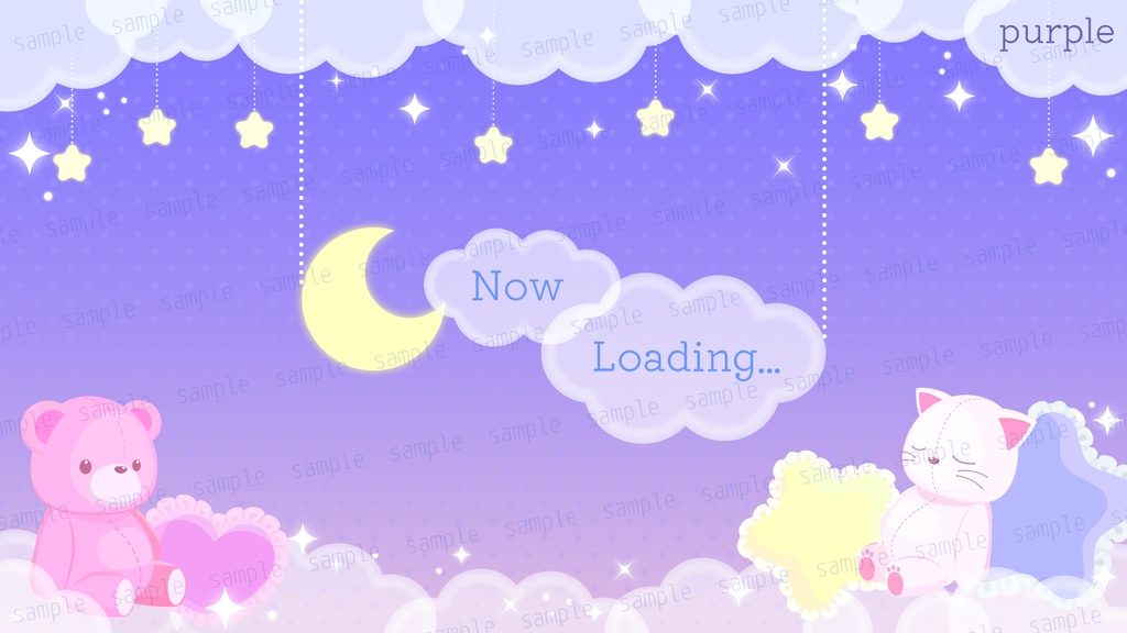 ぬいぐるみと夢見る配信素材【配信素材セット】