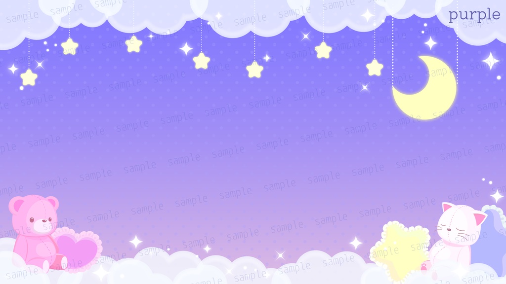 ぬいぐるみと夢見る配信素材【配信素材セット】