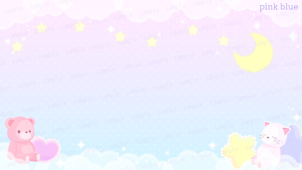 ぬいぐるみと夢見る配信素材【配信素材セット】