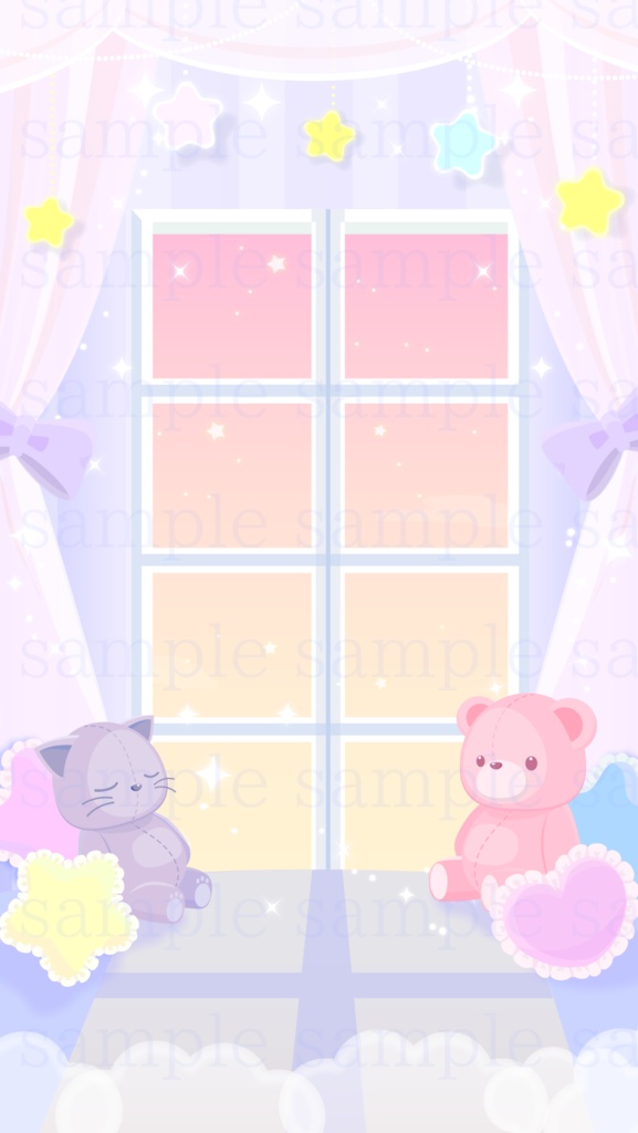 【縦型配信】夢見るお部屋の背景素材【配信素材】