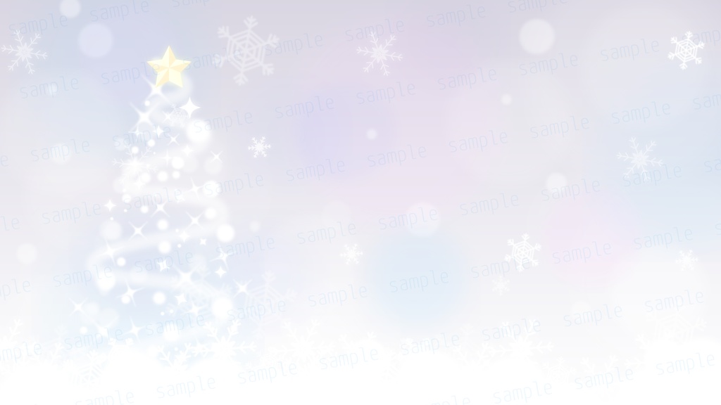【縦横型配信】クリスマスツリーと雪景色の配信素材【背景素材】