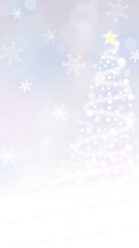 【縦横型配信】クリスマスツリーと雪景色の配信素材【背景素材】