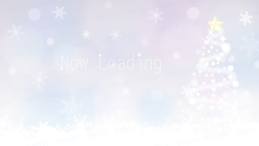 【縦横型配信】クリスマスツリーと雪景色の配信素材【背景素材】