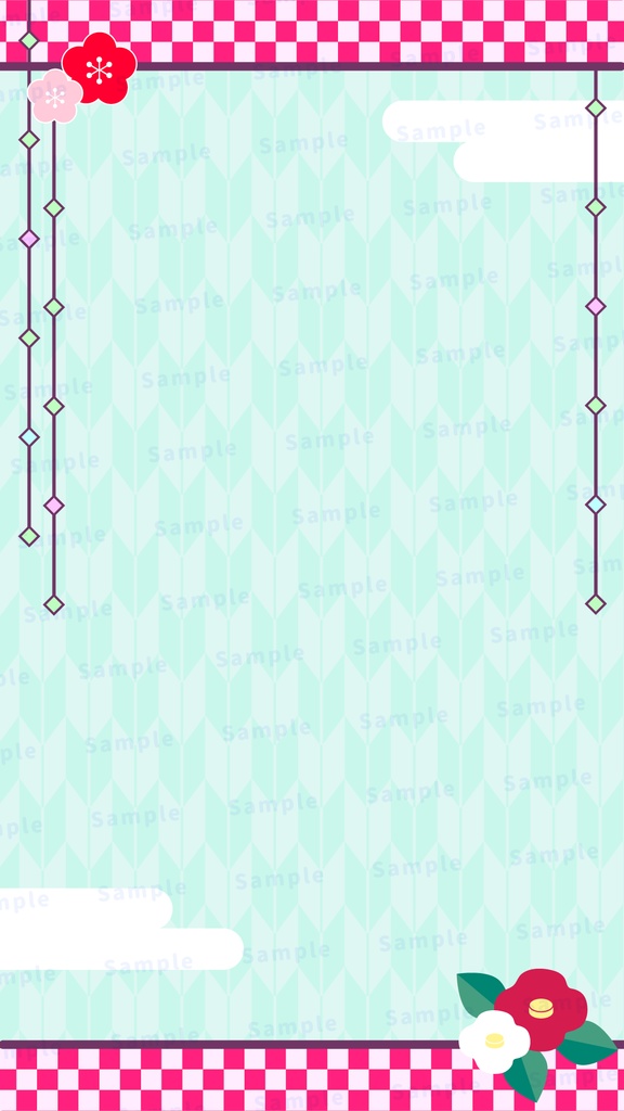 謹賀新年な配信背景セット【配信素材】【縦型あり】