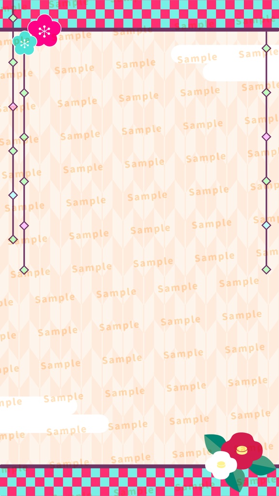 謹賀新年な配信背景セット【配信素材】【縦型あり】