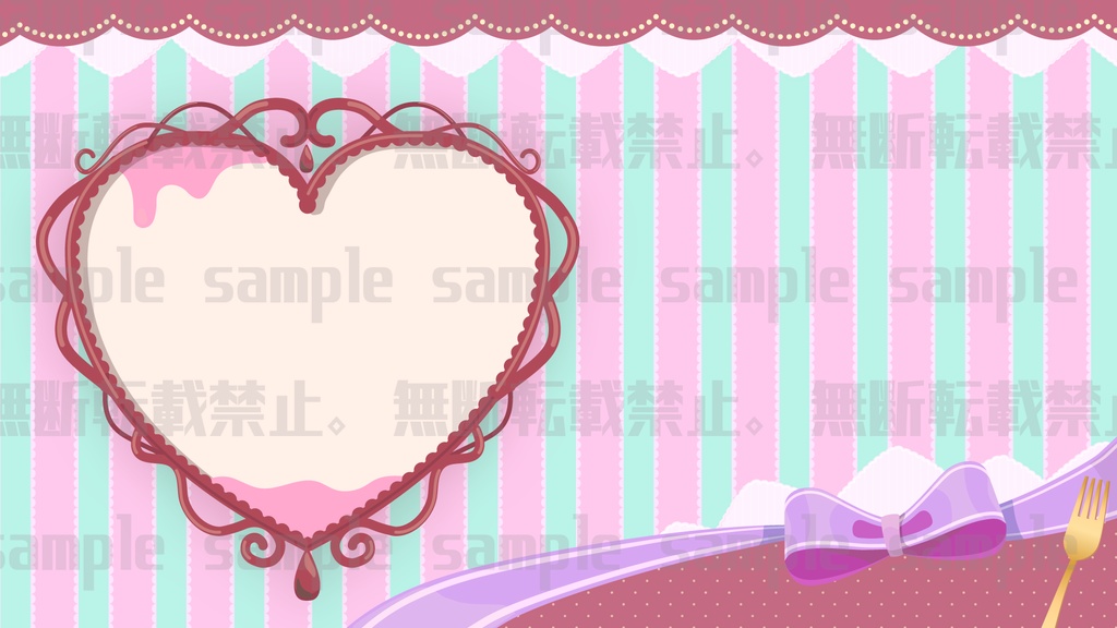 【配信素材】ハートショコラティックな配信背景素材 【縦型配信あり】