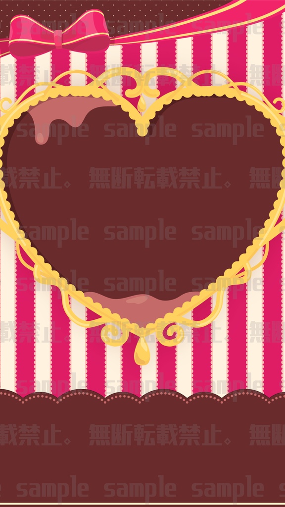 【配信素材】ハートショコラティックな配信背景素材 【縦型配信あり】
