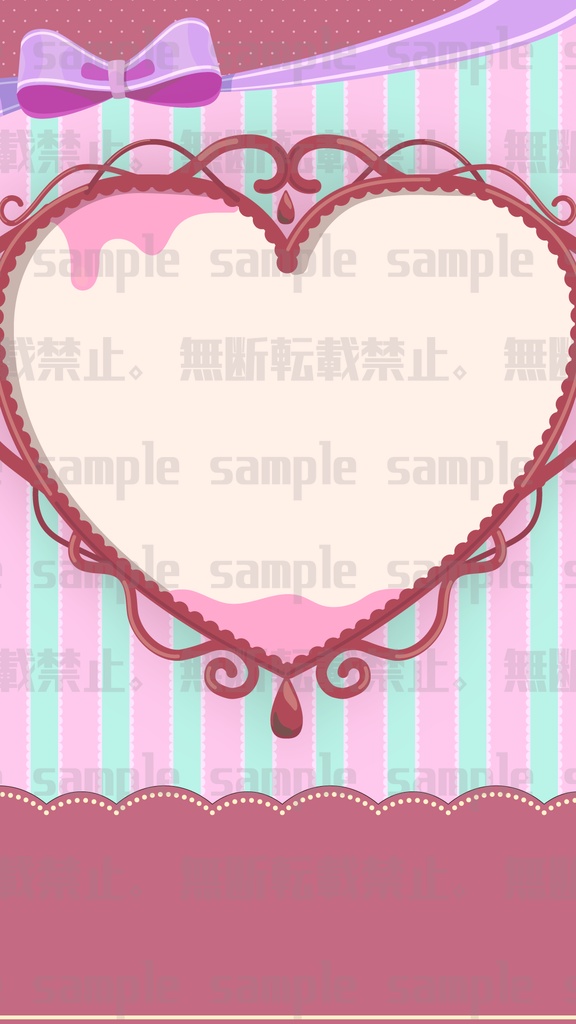 【配信素材】ハートショコラティックな配信背景素材 【縦型配信あり】