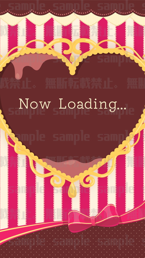 【配信素材】ハートショコラティックな配信背景素材 【縦型配信あり】