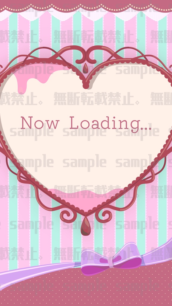 【配信素材】ハートショコラティックな配信背景素材 【縦型配信あり】