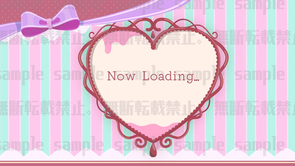 【配信素材】ハートショコラティックな配信背景素材 【縦型配信あり】