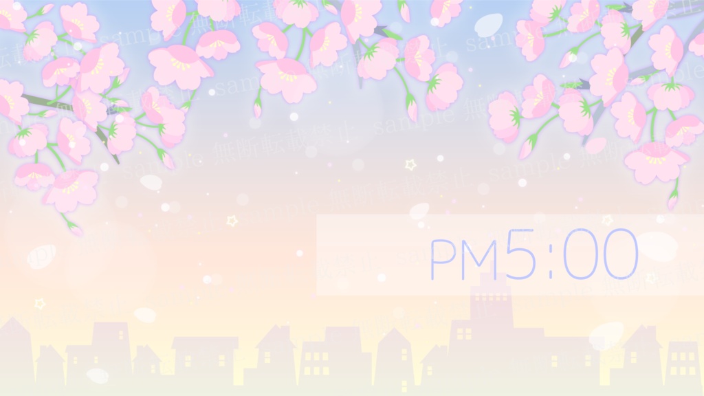 【動く背景素材】幻想的な夜桜の背景動画素材