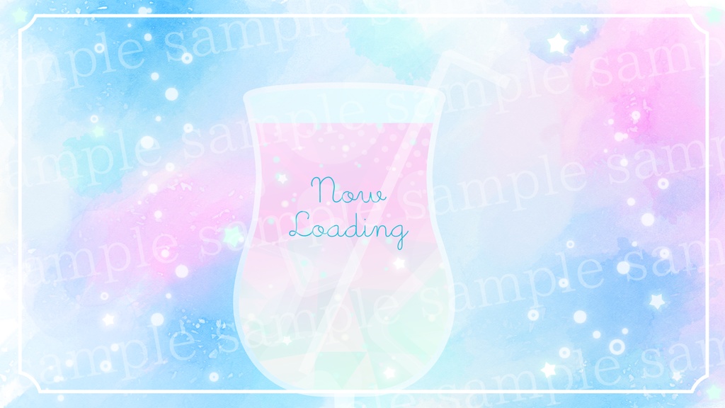 キラキラソーダの背景素材【配信素材セット】