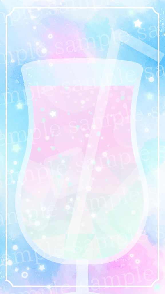 キラキラソーダの背景素材【配信素材セット】