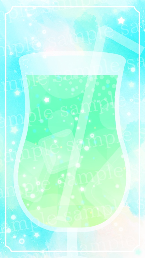 キラキラソーダの背景素材【配信素材セット】