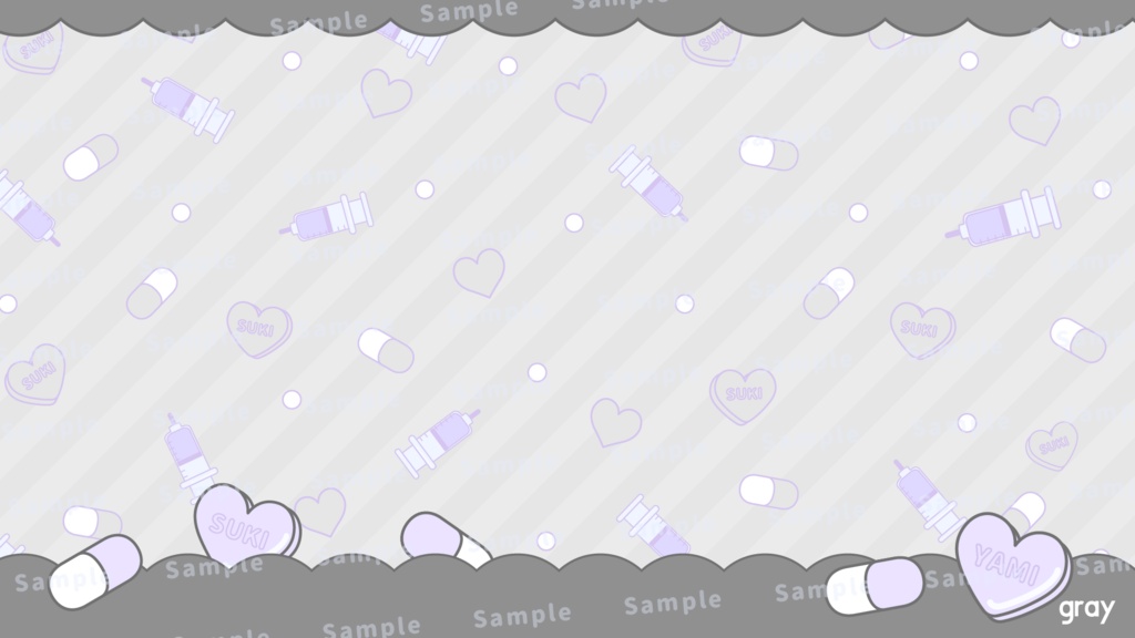 【配信背景】地雷系風な病みかわ配信画面【Vtuber Background】