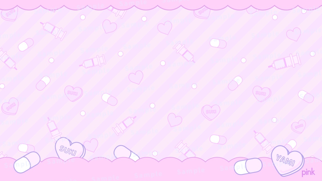 【配信背景】地雷系風な病みかわ配信画面【Vtuber Background】