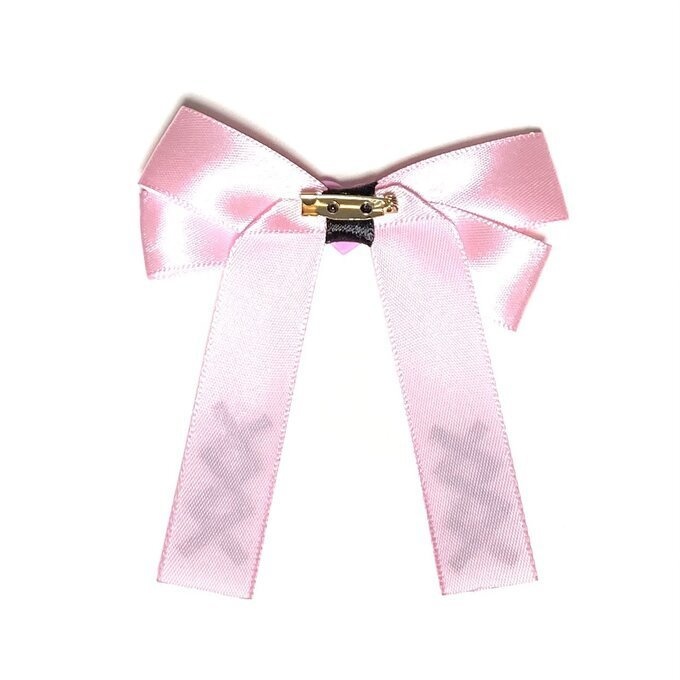 量産型 リボン ブローチ バッジ 地雷女子 ロリータ ブラック ピンク アクセ