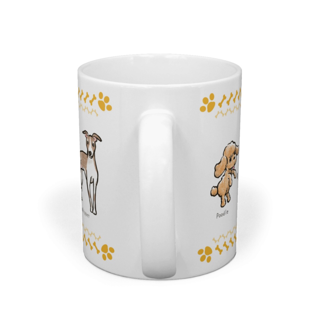 ドッグタッグマグカップA(プードル、ダックスフント、ブルドッグ、ドーベルマン、ウィペット)