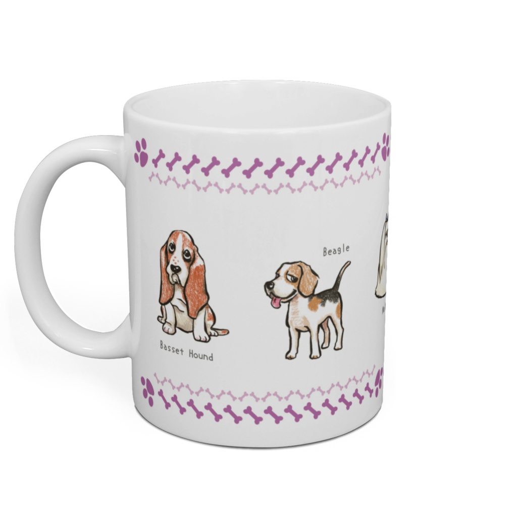 マグカップ犬Dバセットハウンドビーグルマルチーズゴールデンレトリバーシベリアンハスキー