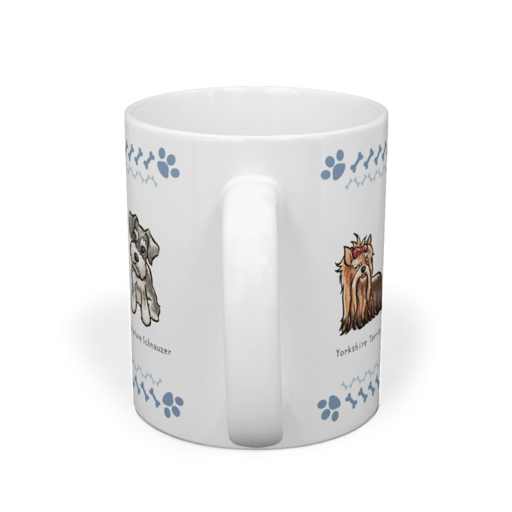 マグカップ犬F 秋田犬、スピッツ、シュナイザー、ボクサー、ヨーキー