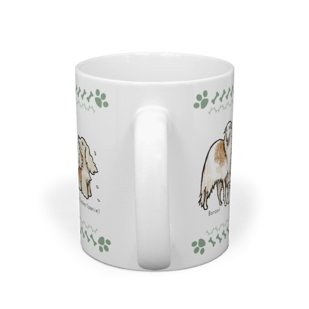マグカップ犬G ボルゾイ、ポメラニアン、ラブラドール、パピヨン、コッカースパニエル