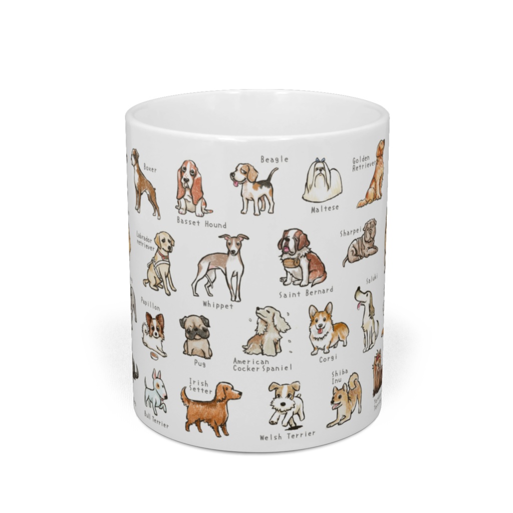 ドッグタッグ40犬種イラストマグカップ