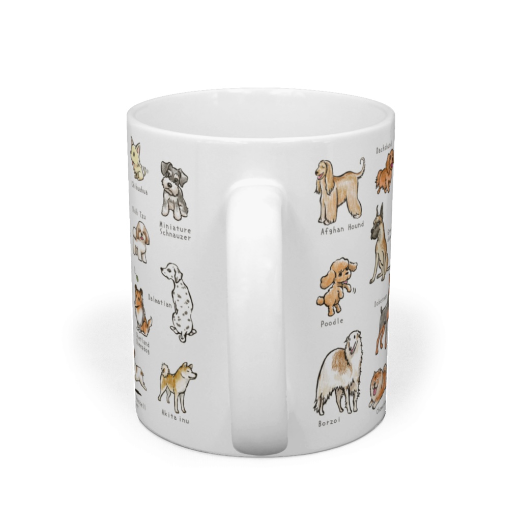 ドッグタッグ40犬種イラストマグカップ