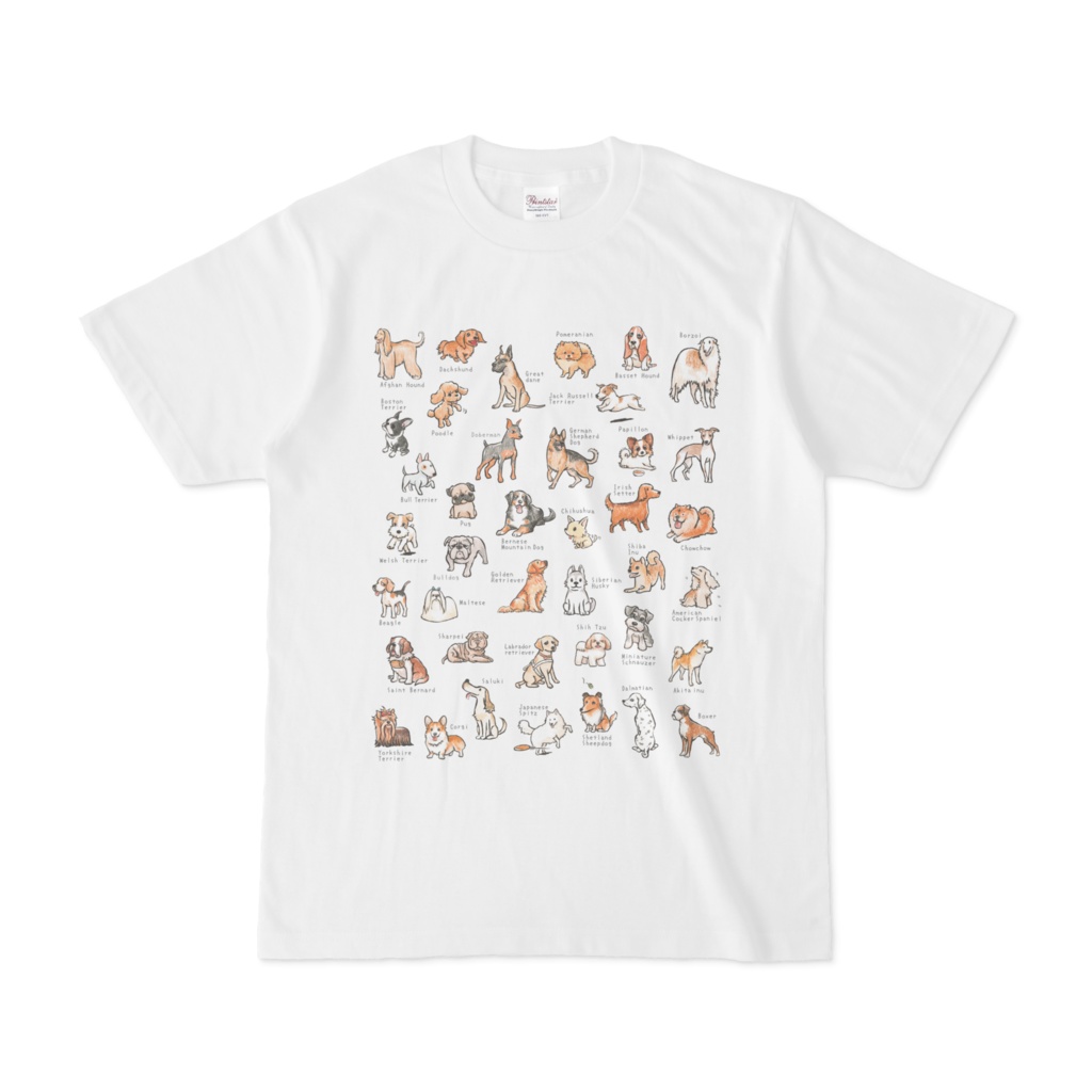 ドッグタッグTシャツ40犬種