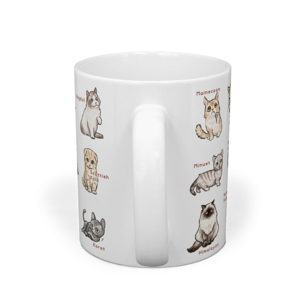 猫イラスト21種マグカップ