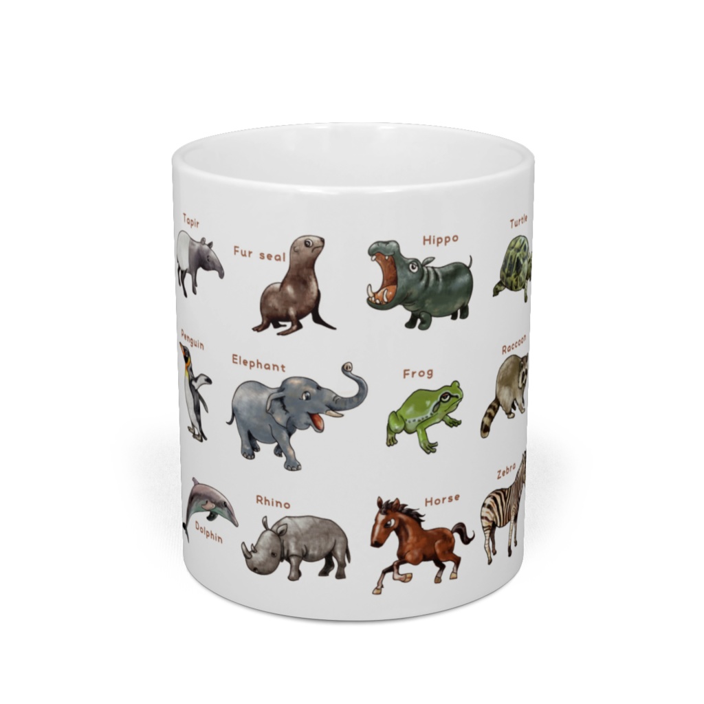 動物イラスト24種類マグカップ