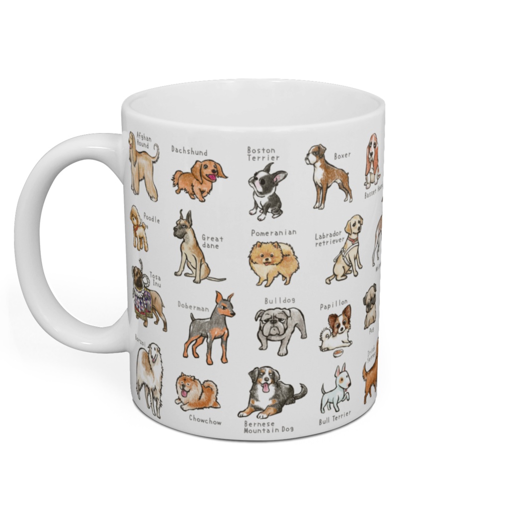 ワンコ42犬種マグカップ。