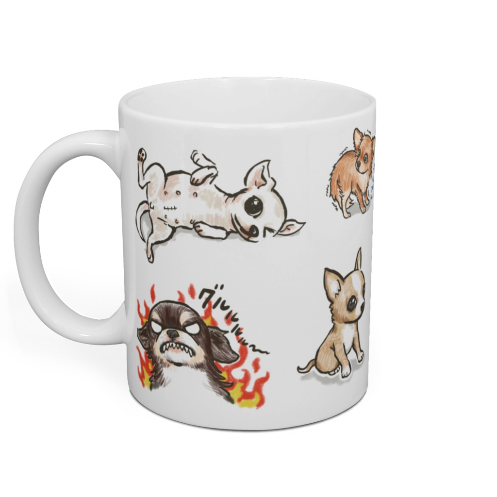 チワワイラストマグカップ