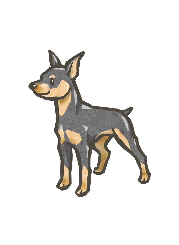 今日のワンコイラストステッカーその2