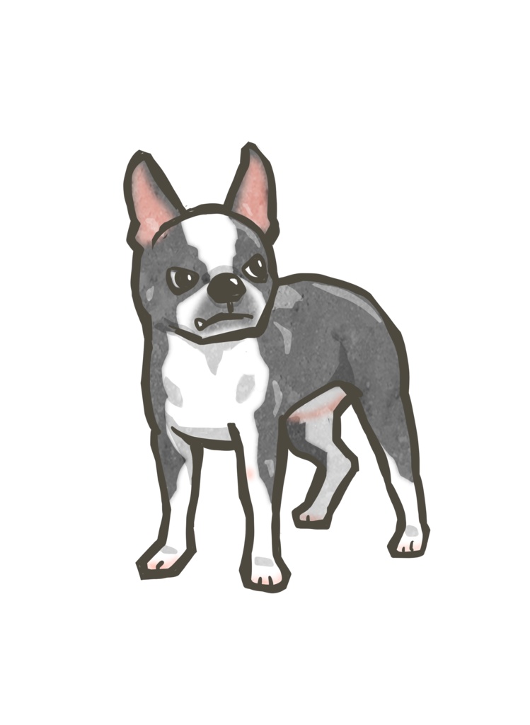 今日のワンコイラストステッカーその2