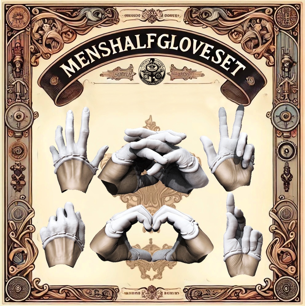 DDメンズハーフグローブSET ホワイトver.