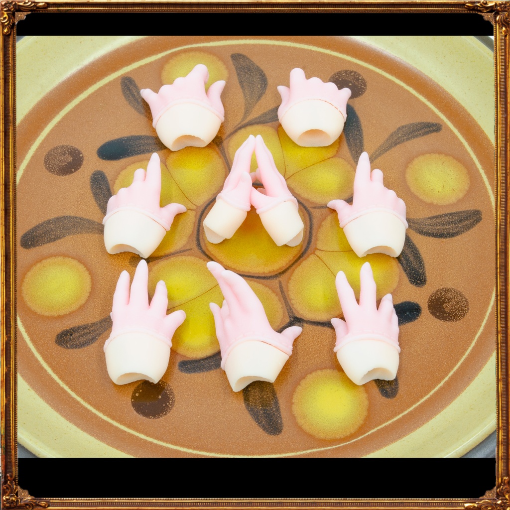 【MDD/DD】カラーハーフグローブSET:ピンク/ブラック