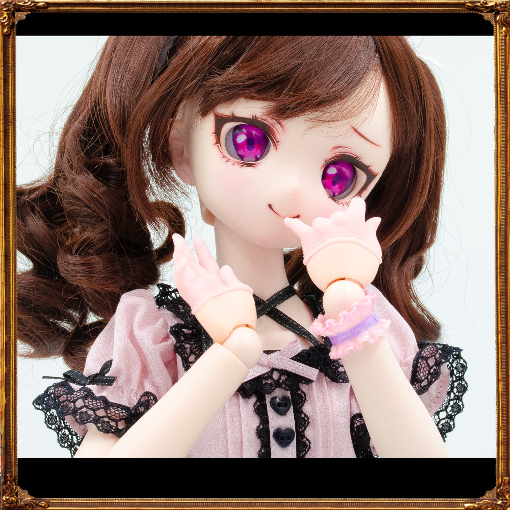 【MDD/DD】カラーハーフグローブSET:ピンク/ブラック