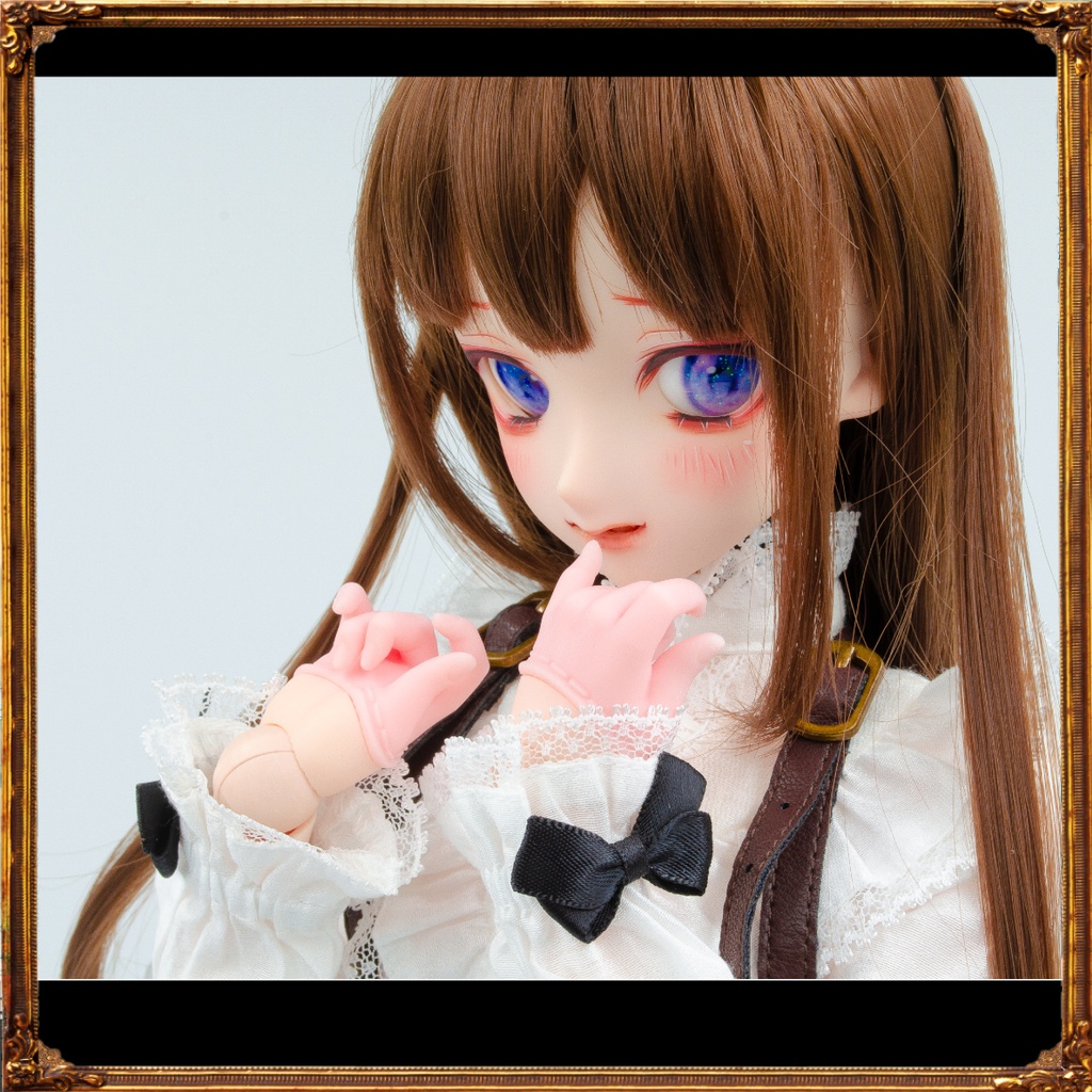 【MDD/DD】カラーハーフグローブSET:ピンク/ブラック