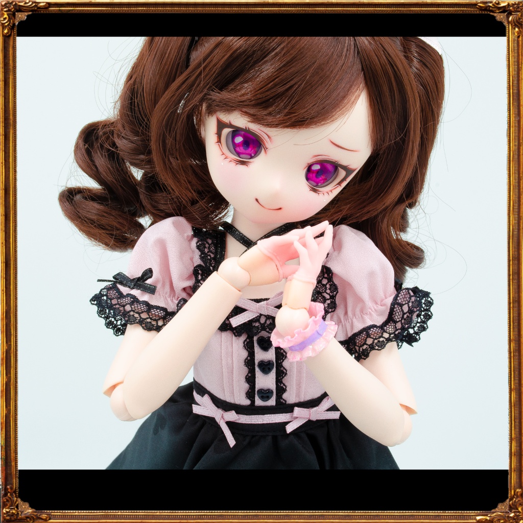 【MDD/DD】カラーハーフグローブSET:ピンク/ブラック