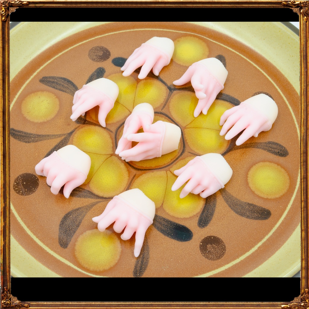 【MDD/DD】カラーハーフグローブSET:ピンク/ブラック