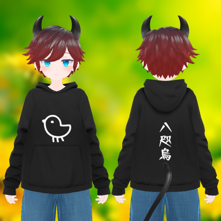 八咫烏パーカー [AvatarMaker]