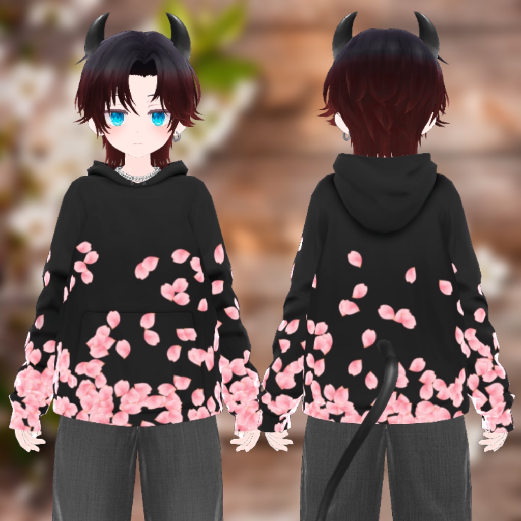 桜(濃い色)パーカー [AvatarMaker]