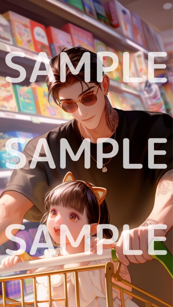 リー×ちびあきらスマホ壁紙(特典付き)Lee × Little Akira Smartphone Wallpaper (with bonus)