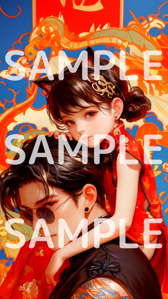 リー×ちびあきらスマホ壁紙(特典付き)Lee × Little Akira Smartphone Wallpaper (with bonus)